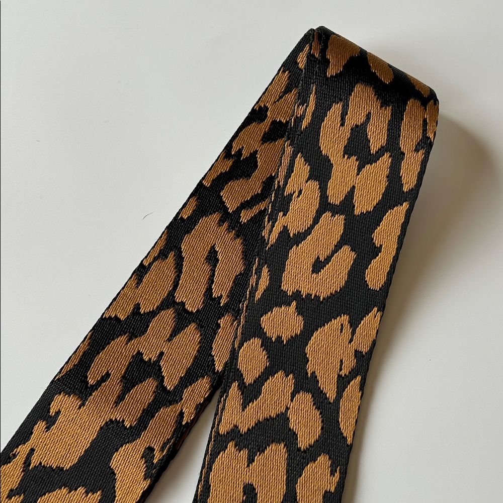 Purse Guitar Strap Animal Print Brown Black - Picture 7 of 10